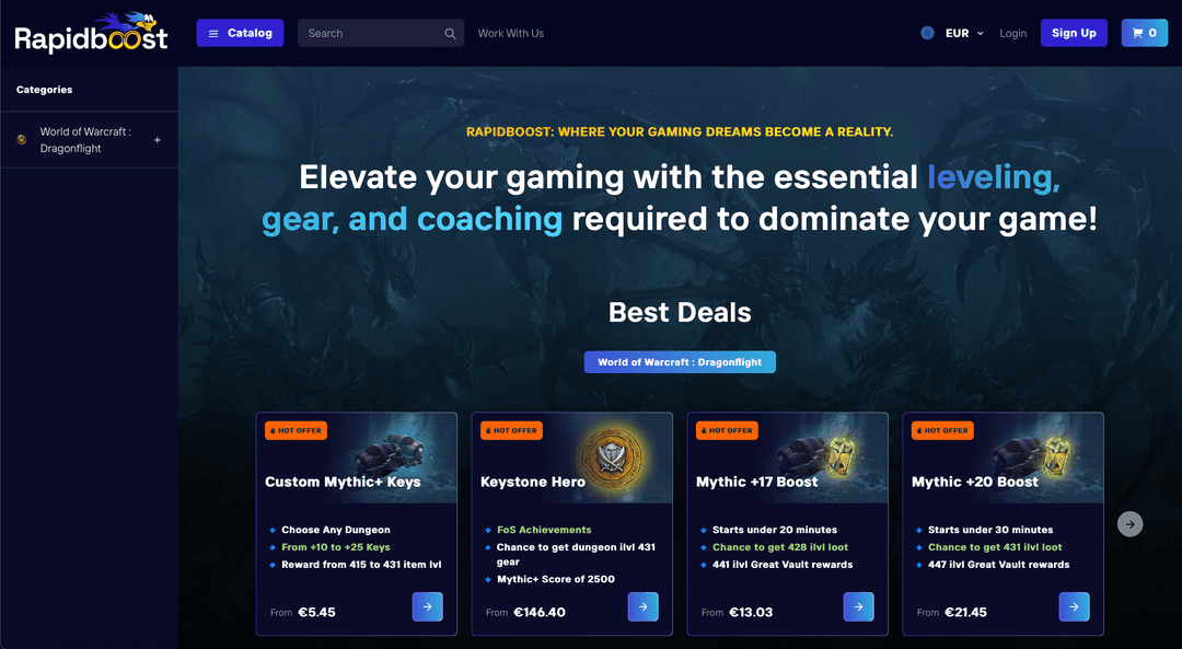 Rapid boost homepage